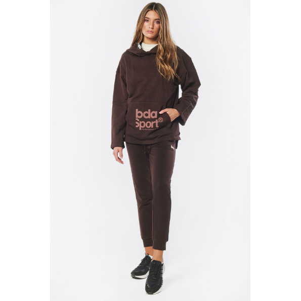 Γυναικείο παντελόνι φόρμας BODY ACTION 021238-01 καφέ