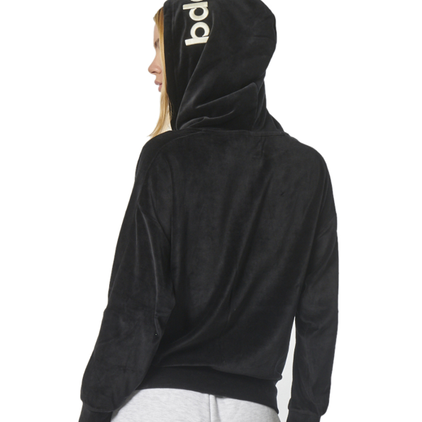 Γυναικεία βελουτέ oversized μπλούζα BODY ACTION  061322-01 μαύρη Γυναικεία
