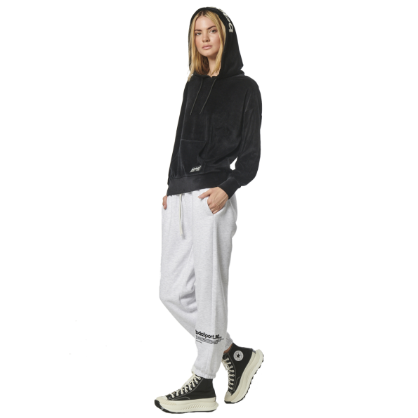 Γυναικεία βελουτέ oversized μπλούζα BODY ACTION  061322-01 μαύρη Γυναικεία