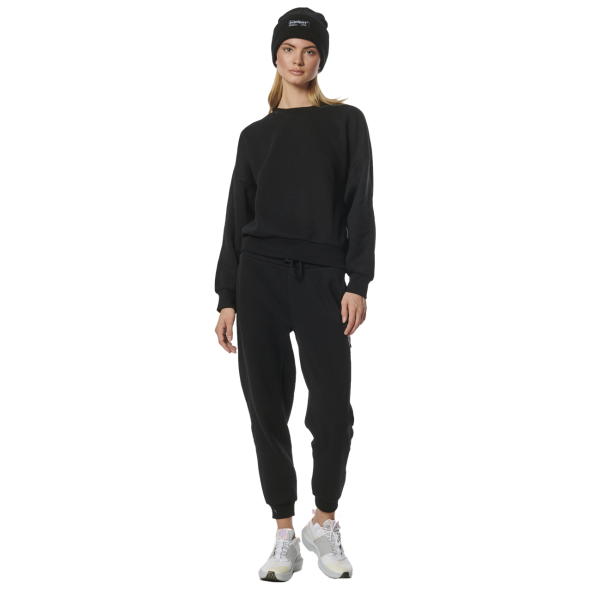 Γυναικεία fleece φούτερ μπλούζα BODY ACTION 061323-01 μαύρη Γυναικεία