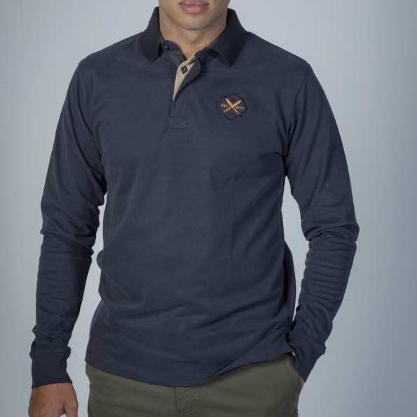 Ανδρική polo μπλούζα DORS 1133002.C02 μπλε