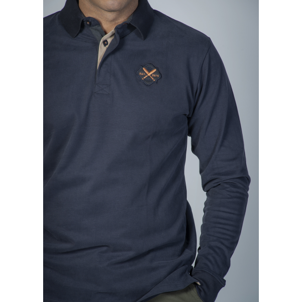 Ανδρική polo μπλούζα DORS 1133002.C02 μπλε Ανδρικά