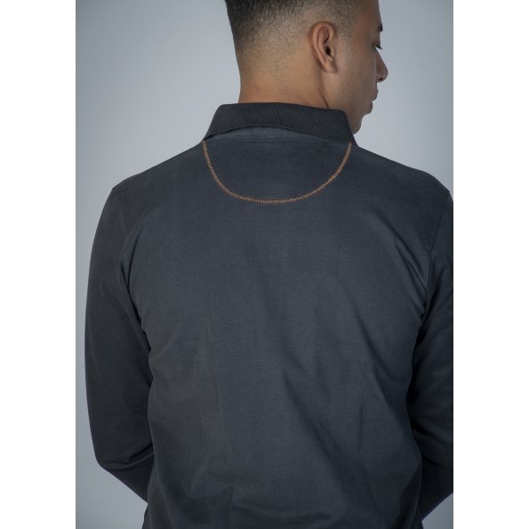 Ανδρική polo μπλούζα DORS 1133002.C03 γκρι Ανδρικά