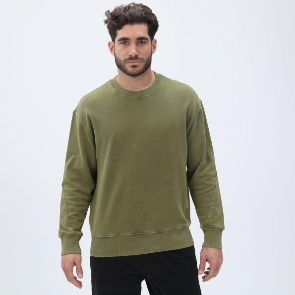 Ανδρική φούτερ μπλούζα DIRTY LAUNDRY DLCRMC01 Classic Dirty Laundry χακί