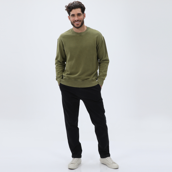 Ανδρική φούτερ μπλούζα DIRTY LAUNDRY DLCRMC01 Classic Dirty Laundry χακί Ανδρικά