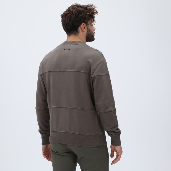 Ανδρική φούτερ μπλούζα DIRTY LAUNDRY DLMC10W22 καφέ Ανδρικά
