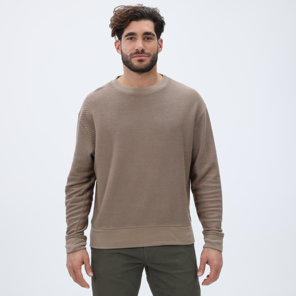 Ανδρική φούτερ μπλούζα DIRTY LAUNDRY DLMC15W22 Oversized Sweatshirt εκρού