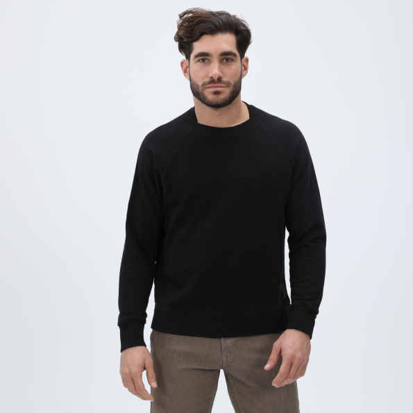 Ανδρική φούτερ μπλούζα DIRTY LAUNDRY DLMC16W22 Relaxed Fit With Neck Detail μαύρη