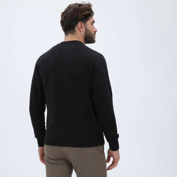Ανδρική φούτερ μπλούζα DIRTY LAUNDRY DLMC16W22 Relaxed Fit With Neck Detail μαύρη Ανδρικά