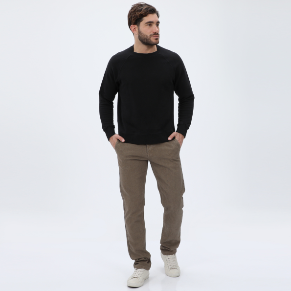 Ανδρική φούτερ μπλούζα DIRTY LAUNDRY DLMC16W22 Relaxed Fit With Neck Detail μαύρη Ανδρικά