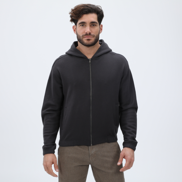 Ανδρική φούτερ ζακέτα DIRTY LAUNDRY DLMF01W22 Regular Fit Full Zip γκρι