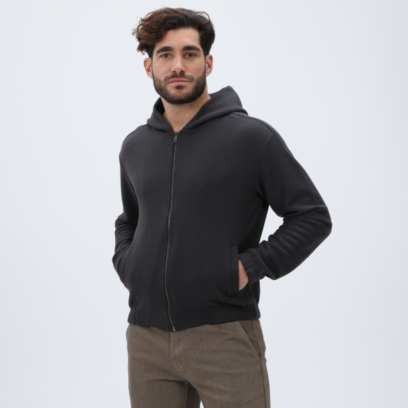 Ανδρική φούτερ ζακέτα DIRTY LAUNDRY DLMF01W22 Regular Fit Full Zip γκρι Ανδρικά