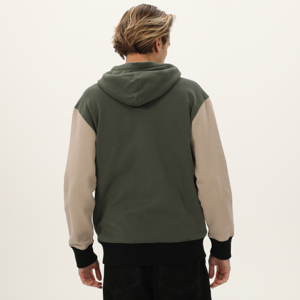 Ανδρική φούτερ ζακέτα DIRTY LAUNDRY DLMF07W22 Contrasting Full Zip χακί εκρού Ανδρικά