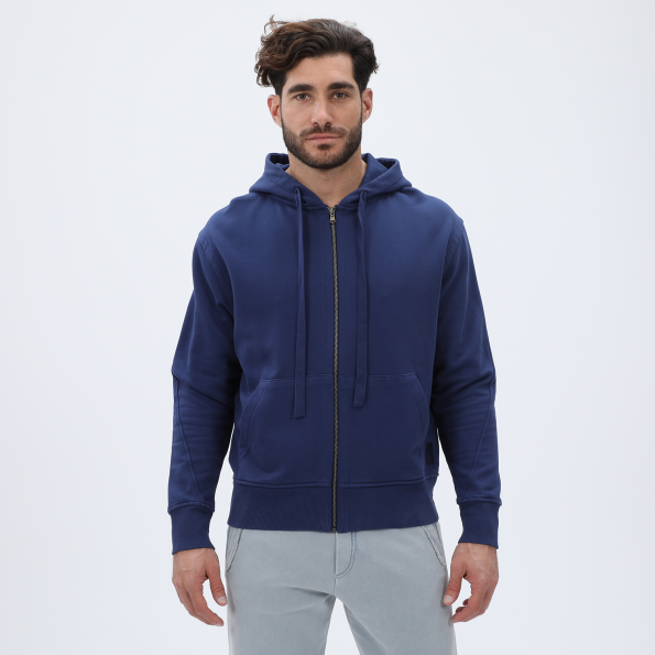 Ανδρική φούτερ ζακέτα DIRTY LAUNDRY DLMF09W22 Relaxed Fit μπλε