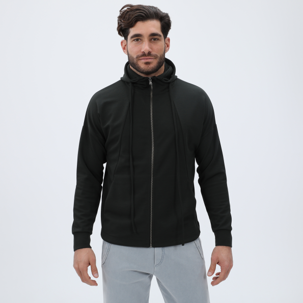 Ανδρική φούτερ ζακέτα DIRTY LAUNDRY DLMF12W22 Divided Detailing Sport Full πράσινη