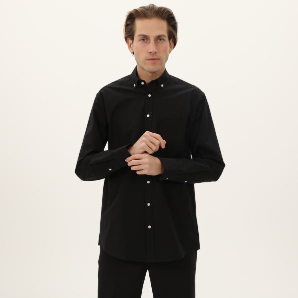 Ανδρικό πουκάμισο MARTIN & CO 223-52-1650 COMFORT FIT μαύρο