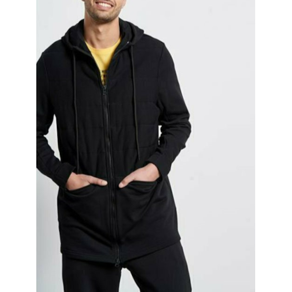 Ανδρική ζακέτα φούτερ BODYTALK 1222-953522 μαύρη