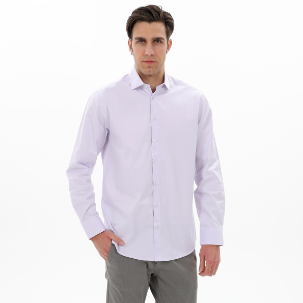 Ανδρικό πουκάμισο MARTIN & CO 223-52-1690 COMFORT FIT μοβ
