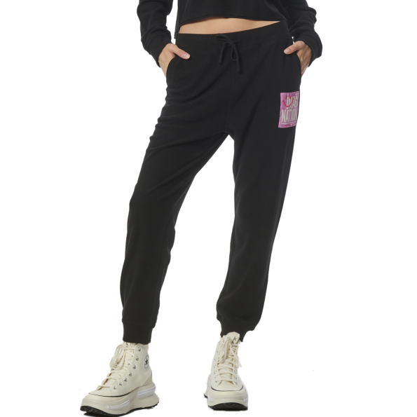Γυναικείο παντελόνι φόρμας BODY ACTION 021337-01 μαύρο