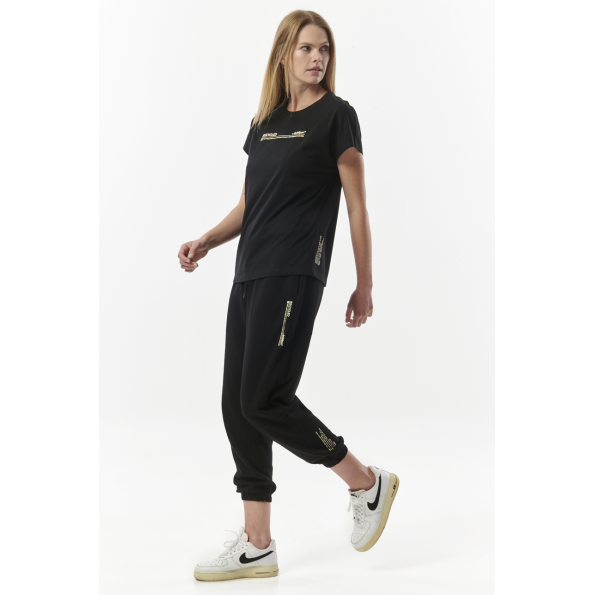 Γυναικείο t-shirt BODY ACTION 051323-01 μαύρο Γυναικεία