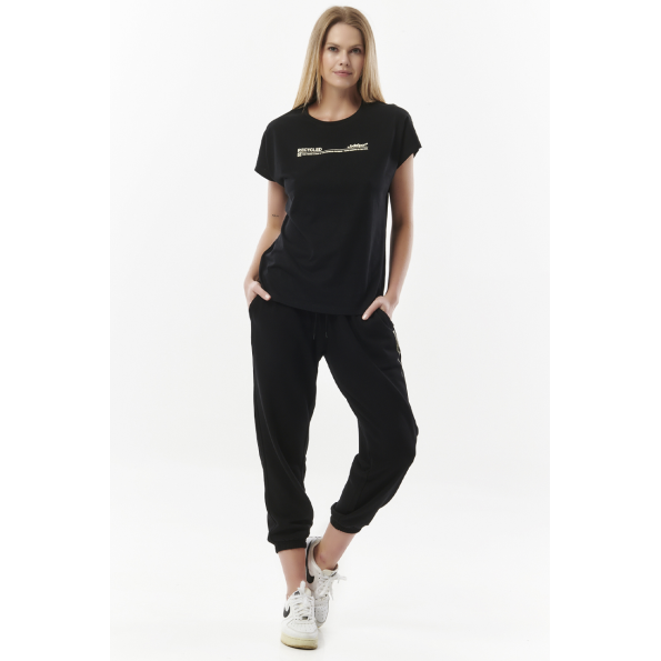 Γυναικείο t-shirt BODY ACTION 051323-01 μαύρο Γυναικεία