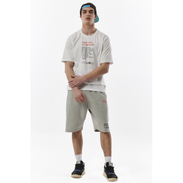 Ανδρικό t-shirt BODY ACTION 053321-01 λευκό