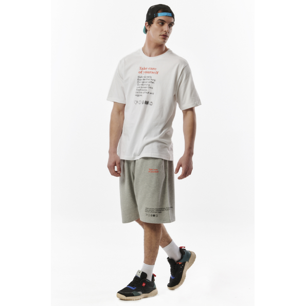 Ανδρικό t-shirt BODY ACTION 053321-01 λευκό Ανδρικά