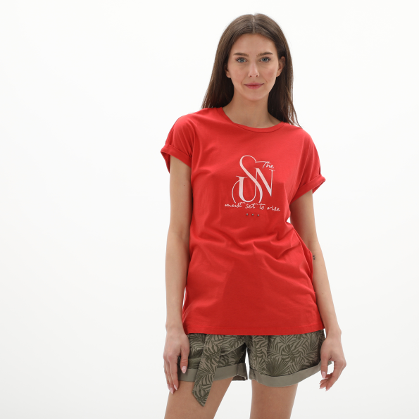 Γυναικείο t-shirt ATTRATTIVO 9916008 πορτοκαλί