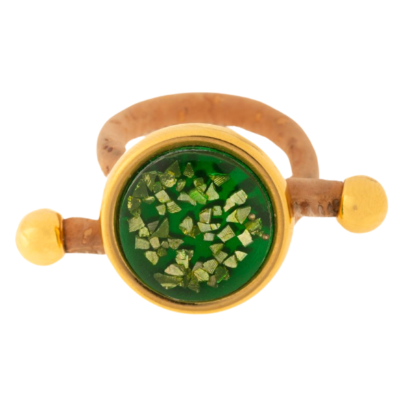 Γυναικείο δαχτυλίδι APOXYLO 9093 AMALFI GREEN απο φελλό Γυναικεία