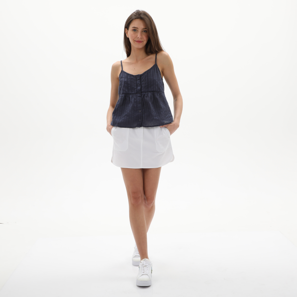 Γυναικεία mini τζιν φόυστα ATTRATTIVO 9916261 λευκή Γυναικεία