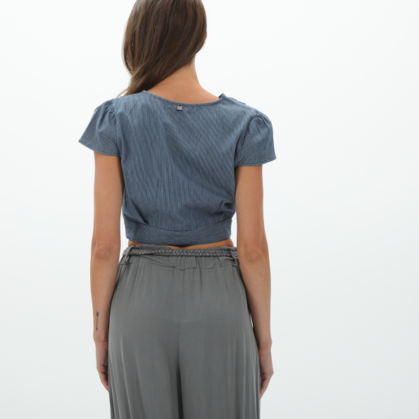 Γυναικείο cropped top ATTRATTIVO 9916359 μπλε Γυναικεία