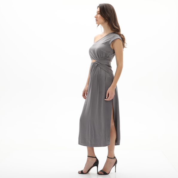 Γυναικείο cut out maxi φόρεμα ATTRATTIVO 92255844 γκρι Γυναικεία