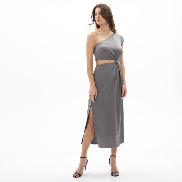 Γυναικείο cut out maxi φόρεμα ATTRATTIVO 92255844 γκρι Γυναικεία