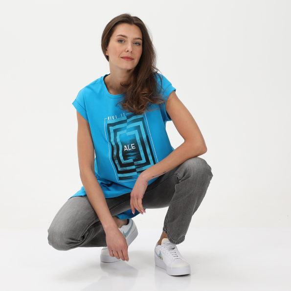 Γυναικείο t-shirt ALE 8916590 τιρκουάζ Γυναικεία