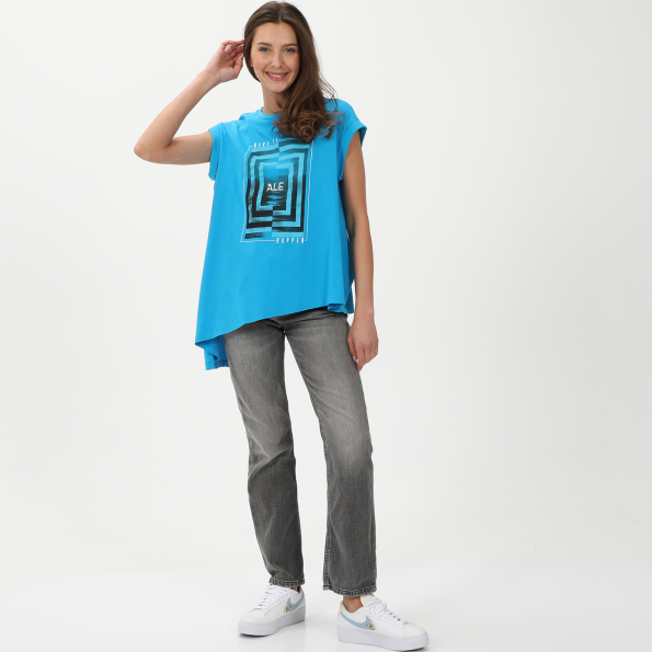 Γυναικείο t-shirt ALE 8916590 τιρκουάζ Γυναικεία