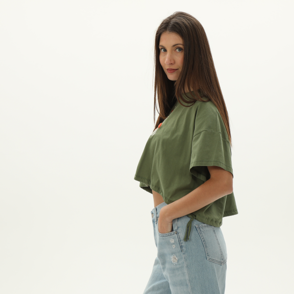 Γυναικείο t-shirt ALE 8916594 χακί Γυναικεία