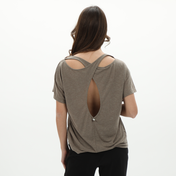 Γυναικείο t-shirt ALE 81712404 μπεζ Γυναικεία