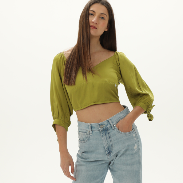 Γυναικείο cropped top ALE  8916485 πράσινο