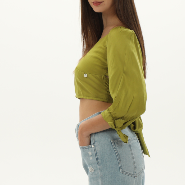 Γυναικείο cropped top ALE  8916485 πράσινο Γυναικεία