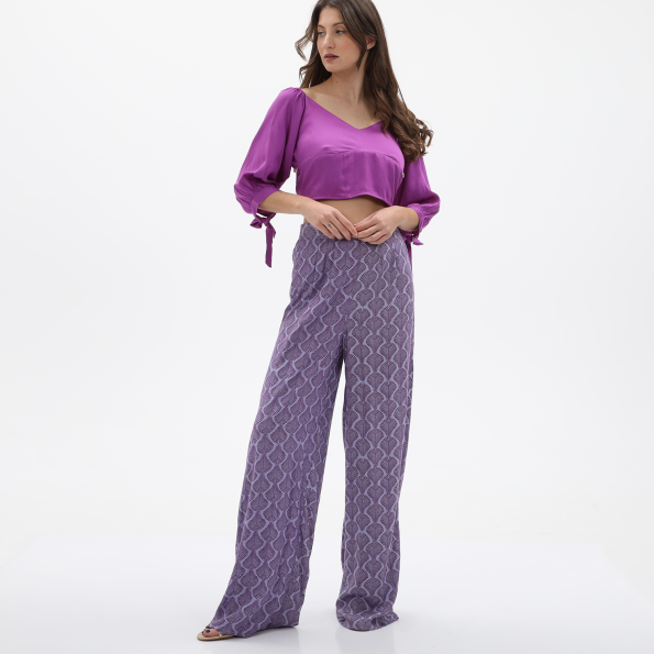 Γυναικείο cropped top  ALE 8916485 μοβ  Γυναικεία