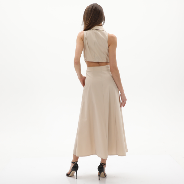 Γυναικείο two-piece φόρεμα ALE 81079752 μπεζ Γυναικεία