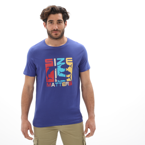 Ανδρικό t-shirt BATTERY 21231134 μπλε μωβ