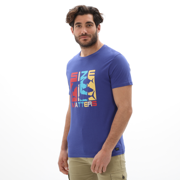 Ανδρικό t-shirt BATTERY 21231134 μπλε μωβ Ανδρικά