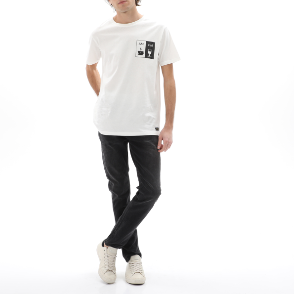 Ανδρικό t-shirt BATTERY 21231135 εκρού Ανδρικά