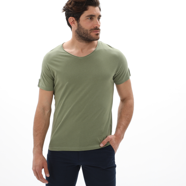 Ανδρικό t-shirt BATTERY 21D9079221 πράσινο