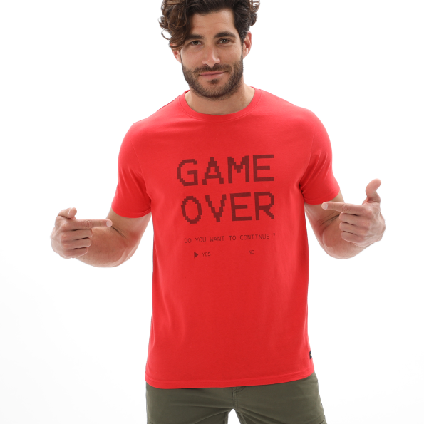 Ανδρικό t-shirt BATTERY 21231145 κόκκινο