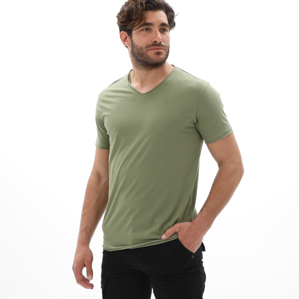 Ανδρικό t-shirt BATTERY 21D9081221 χακί Ανδρικά