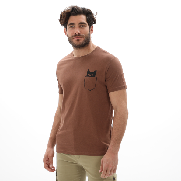 Ανδρικό t-shirt BATTERY 21231147 καφέ Ανδρικά