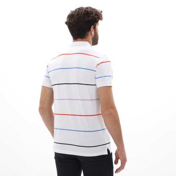 Ανδρική polo μπλούζα DORS 1132008.C02 λευκή Ανδρικά