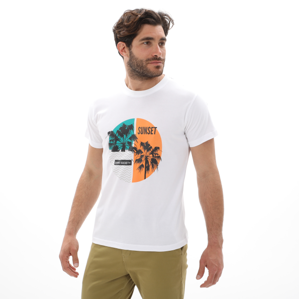 Ανδρικό t-shirt DORS 1132107.C01 λευκό Ανδρικά